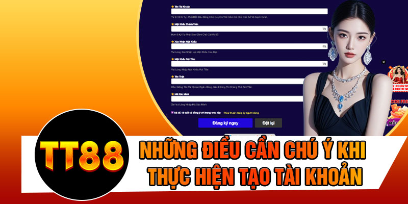 Những Điều Cần Chú Ý Khi Thực Hiện Tạo Tài Khoản